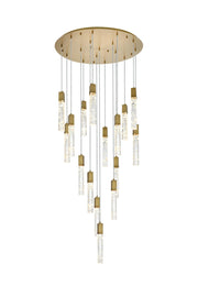Elegant Lighting - 2089G36SG - 16 Light Chandelier - Aurora - Satin Gold