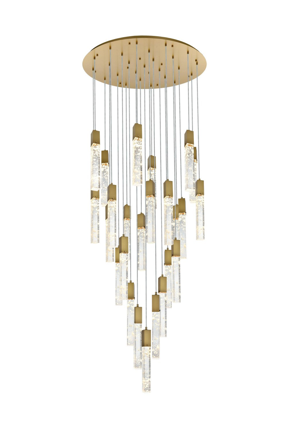 Elegant Lighting - 2089G42SG - 25 Light Chandelier - Aurora - Satin Gold