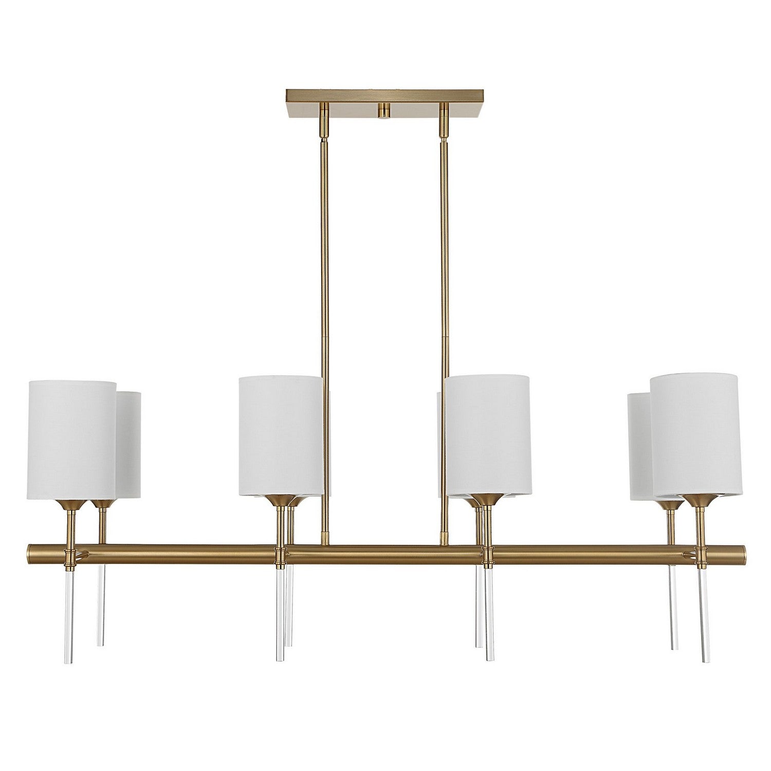 Uttermost - 21388 - Eight Light Linear Chandelier - Awyr - Warm Brass