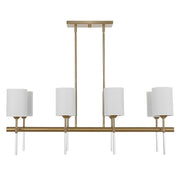 Uttermost - 21388 - Eight Light Linear Chandelier - Awyr - Warm Brass
