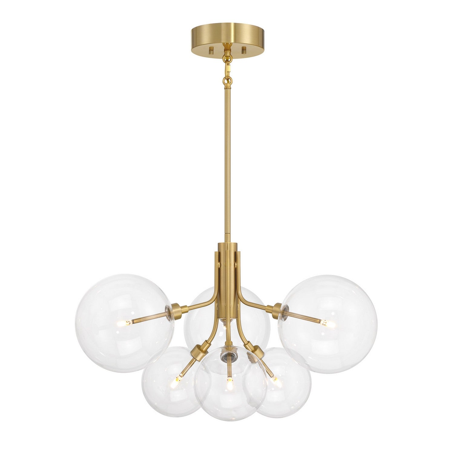 Meridian - M100135NB - LED Chandelier - Natural Brass