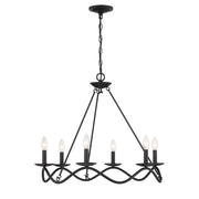Meridian - M100137MBK - Six Light Chandelier - Matte Black