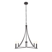 Meridian - M100141MBK - Four Light Chandelier - Matte Black