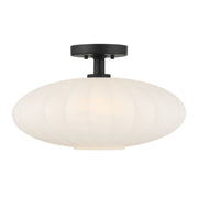 Meridian - M60075MBK - One Light Semi-Flush Mount - Matte Black