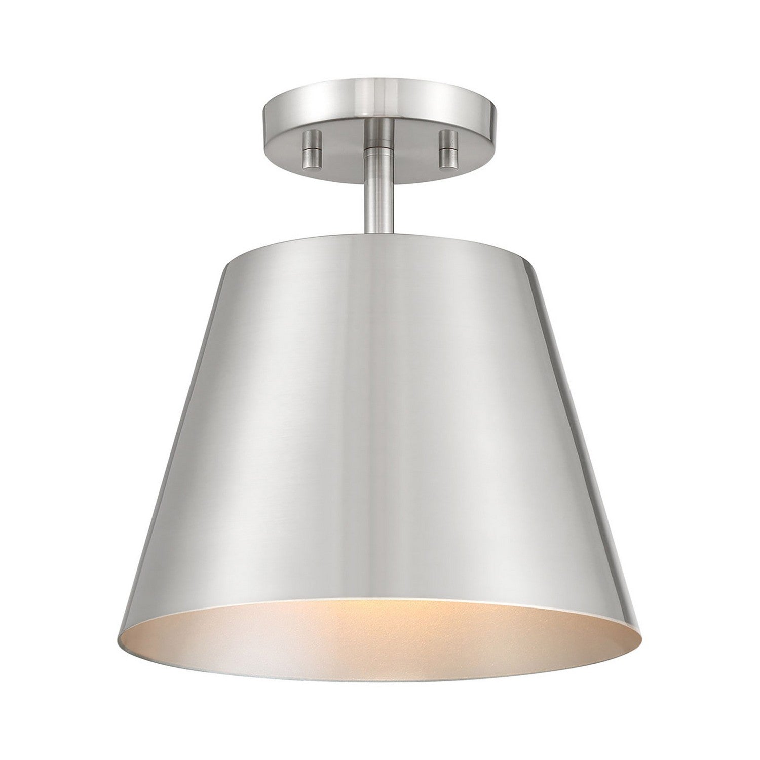 Meridian - M60076BN - One Light Semi-Flush Mount - Brushed Nickel