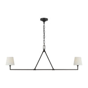 Visual Comfort Studio - CC1732AI - Two Light Linear Chandelier - Perth - Aged Iron