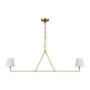 Visual Comfort Studio - CC1732BBS - Two Light Linear Chandelier - Perth - Burnished Brass