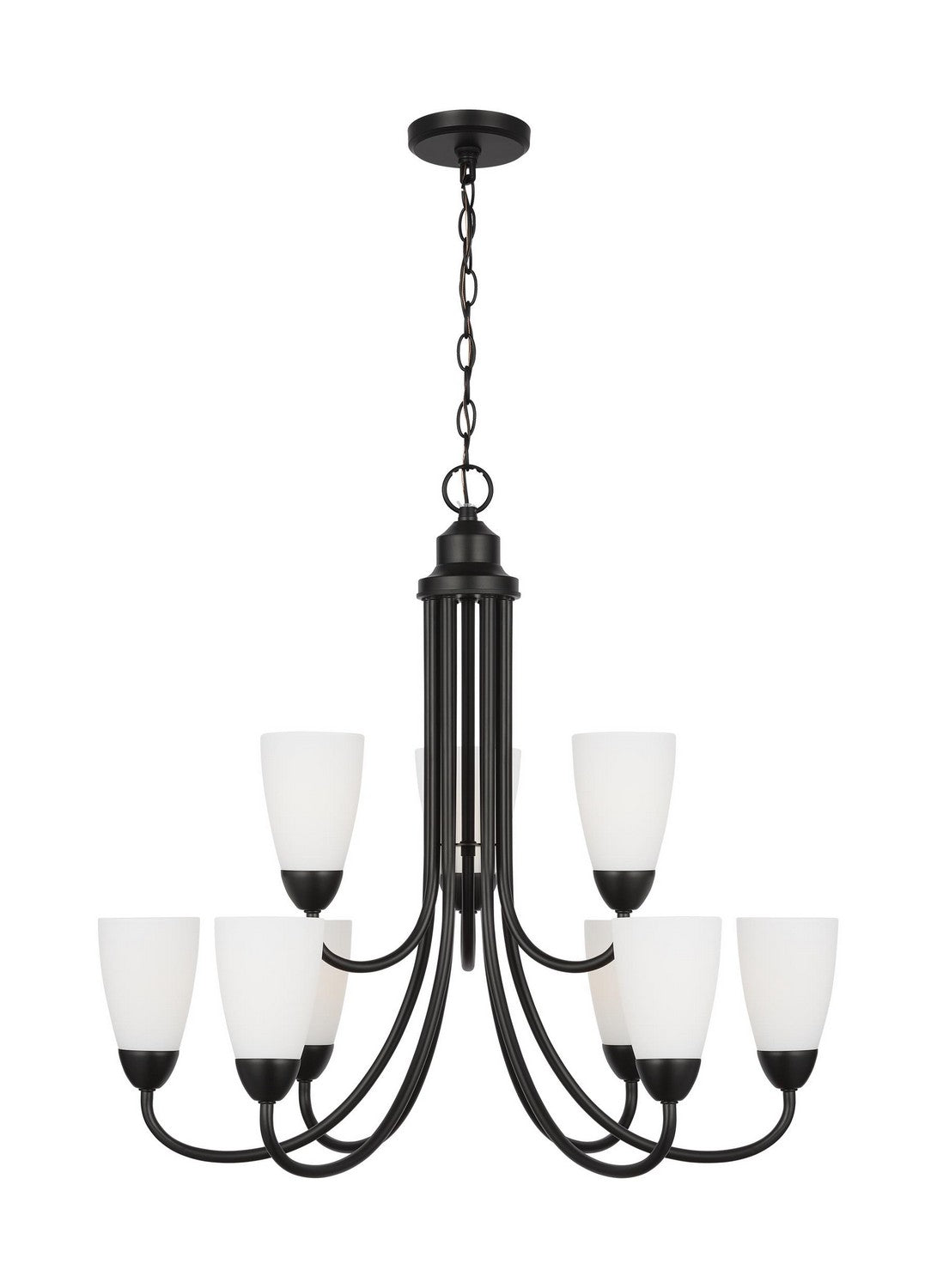 Generation Lighting - 3120209EN3-112 - Nine Light Chandelier - Seville - Midnight Black