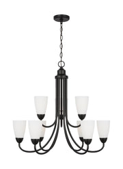 Generation Lighting - 3120209EN3-112 - Nine Light Chandelier - Seville - Midnight Black
