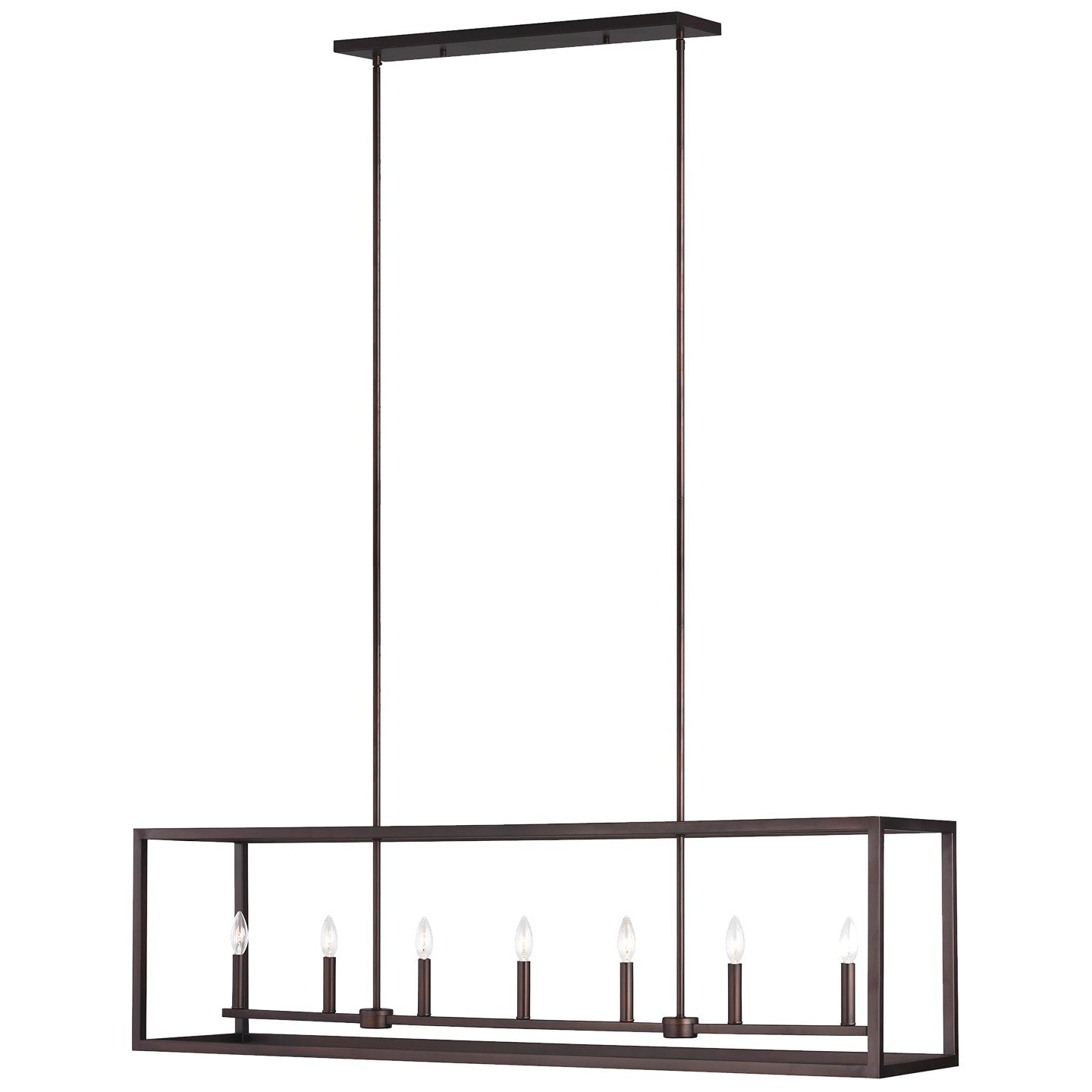 Generation Lighting - 6634507EN-710 - Seven Light Island Pendant - Moffet Street - Bronze