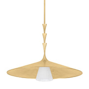 Hudson Valley - 4534-VGL - One Light Pendant - Vails gate - Vintage Gold Leaf
