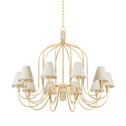 Hudson Valley - 5744-VGL - Ten Light Chandelier - Warrensburg - Vintage Gold Leaf