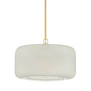 Hudson Valley - 7020-AGB - One Light Pendant - Beechurst - Aged Brass