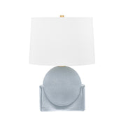 Hudson Valley - L4123-AGB/CRT - One Light Table Lamp - Leeston - Aged Brass/Ceramic Reactive Slate