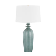 Hudson Valley - L8430-AGB/CRP - One Light Table Lamp - Bellmawr - Aged Brass/Ceramic Reactive Palladian