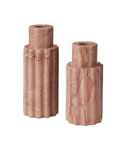 Currey and Company - 1200-0953 - Candle Holder Set of 2 - Natural