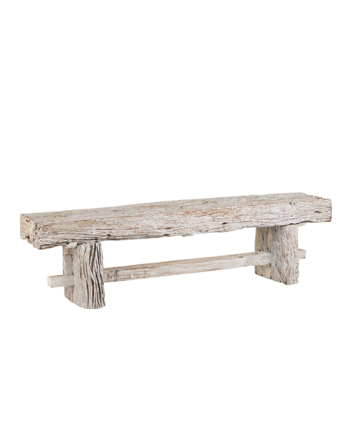 Currey and Company - 3000-0306 - Bench - Whitewash