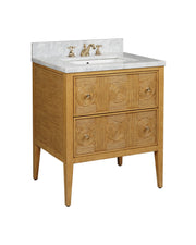 Currey and Company - 3800-0010 - Vanity with Sink - Sea Sand / Natural / White / Brushed Brass / Polished Nickel​