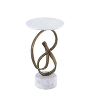 Currey and Company - 4000-0196 - Accent Table - Antique Brass / Natural