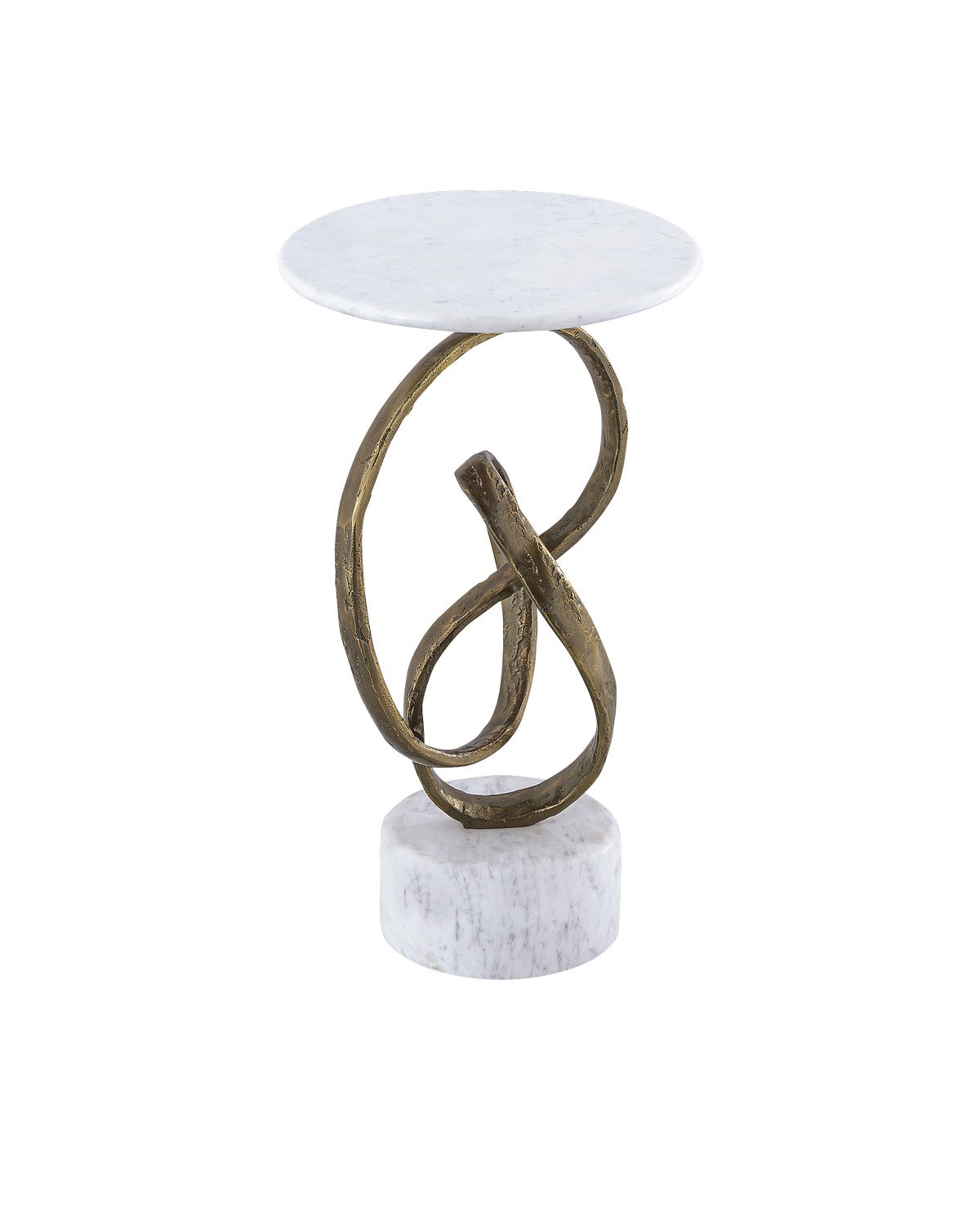 Currey and Company - 4000-0196 - Accent Table - Antique Brass / Natural