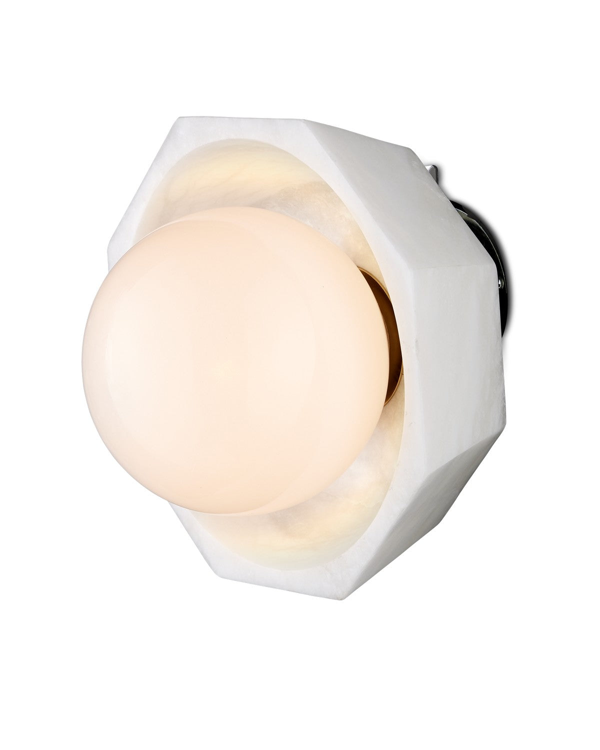 Currey and Company - 5000-0269 - One Light Wall Sconce - Natural / White