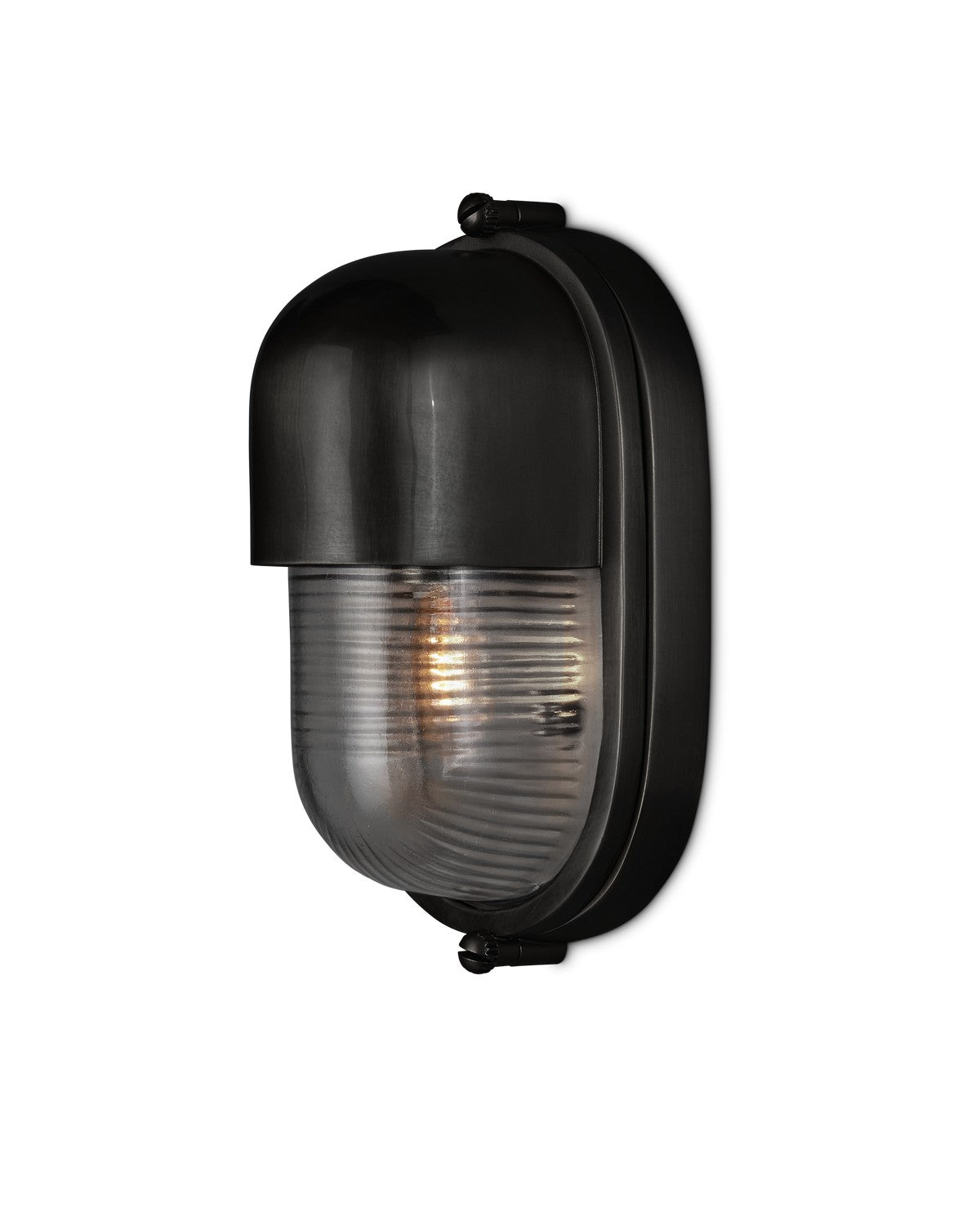 Currey and Company - 5500-0050 - One Light Outdoor Wall Sconce - Matte Black / Clear
