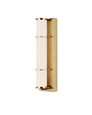 Currey and Company - 5800-0061 - One Light Bath Wall Sconce - Polished Brass / White