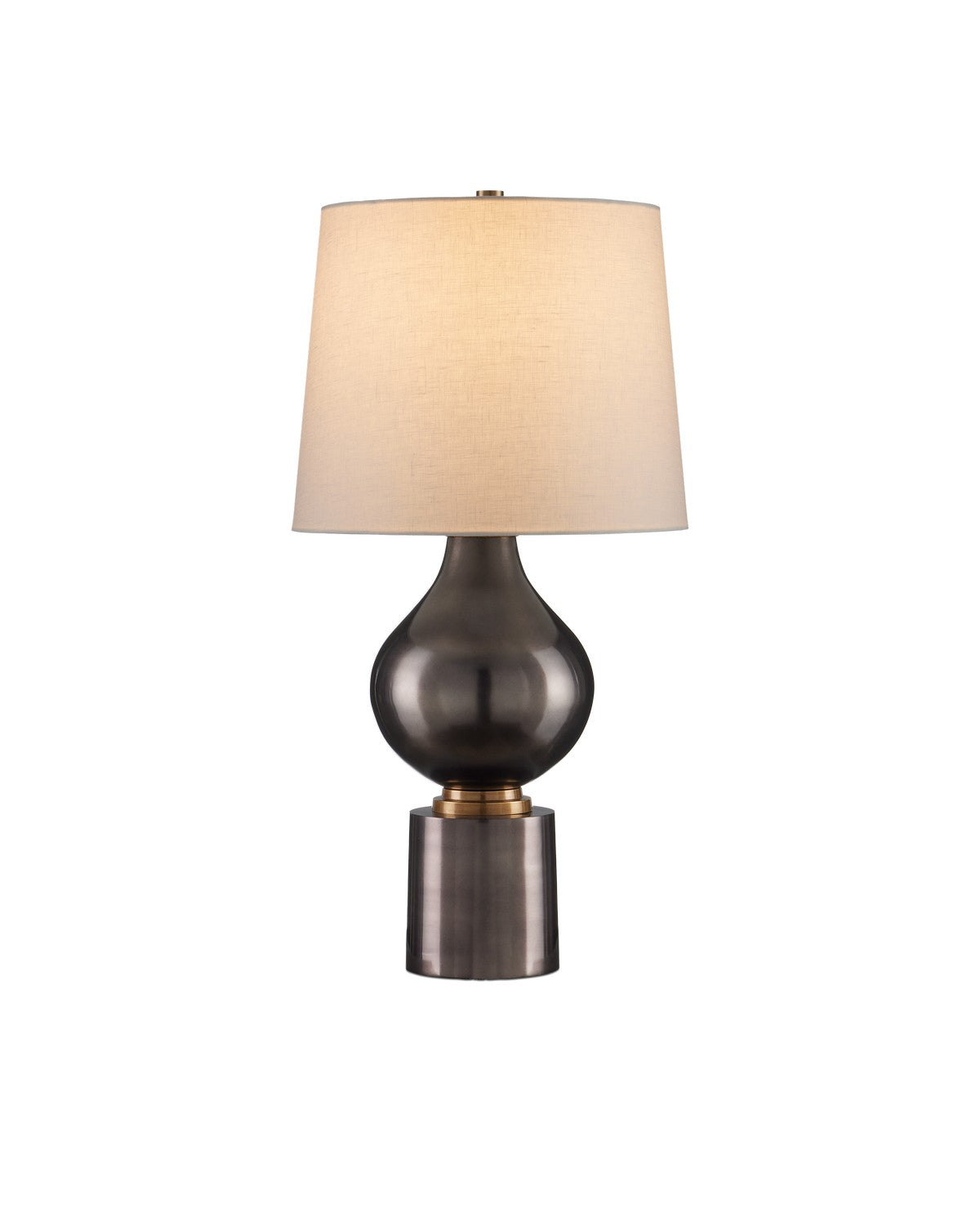 Currey and Company - 6000-0984 - One Light Table Lamp - Black Nickel / Vintage Brass