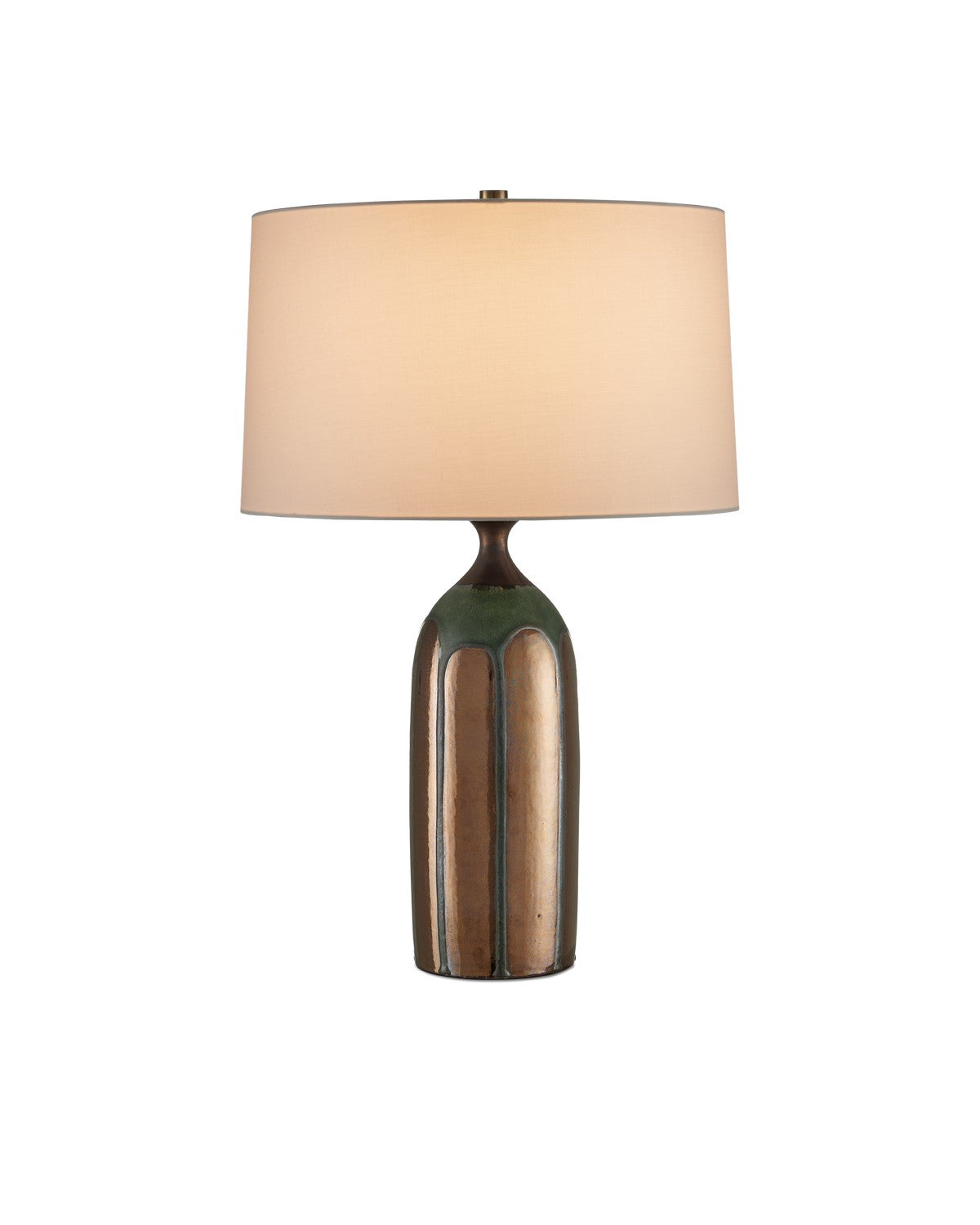 Currey and Company - 6000-1000 - One Light Table Lamp - Dark Green / Copper