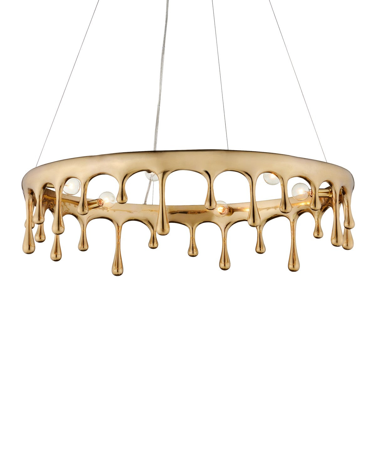 Currey and Company - 9000-1230 - Six Light Chandelier - Polished Brass