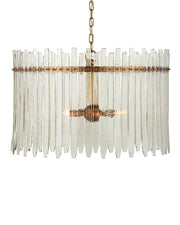Currey and Company - 9000-1234 - Six Light Chandelier - Clear / Antique Brass