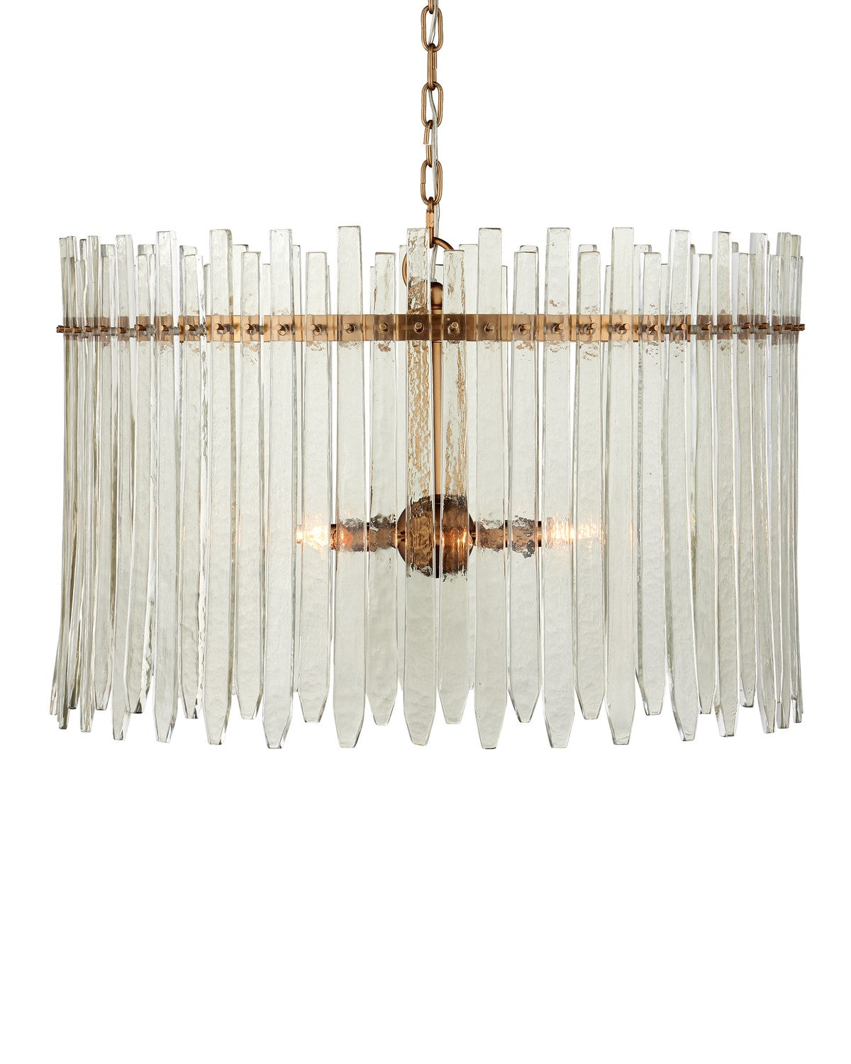 Currey and Company - 9000-1234 - Six Light Chandelier - Clear / Antique Brass