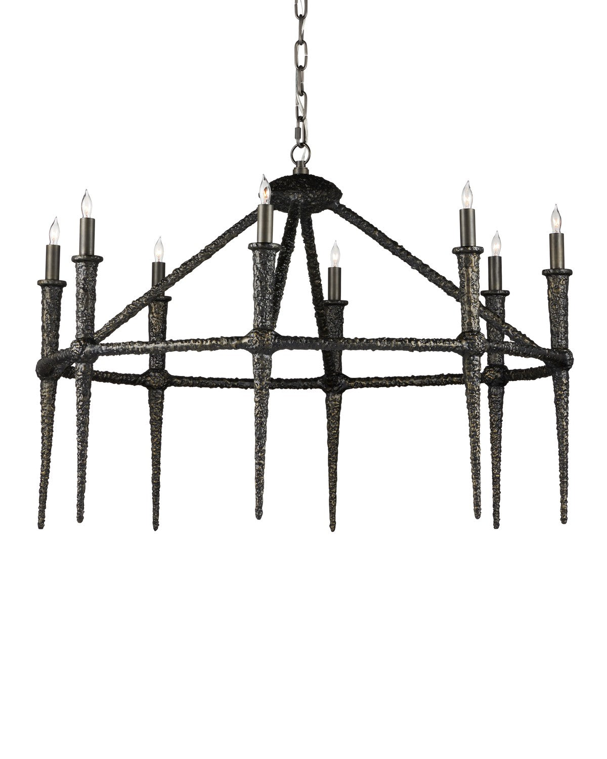 Currey and Company - 9000-1236 - Eight Light Chandelier - Aged Bronze