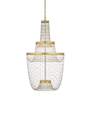 Currey and Company - 9000-1238 - LED Chandelier - Contemporary Gold Leaf / Contemporary Gold / Clear