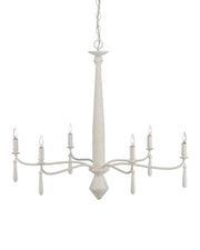 Currey and Company - 9000-1241 - Six Light Chandelier - Snow White / White