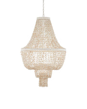 Currey and Company - 9000-1242 - LED Chandelier - Natural / Pearlized White / White