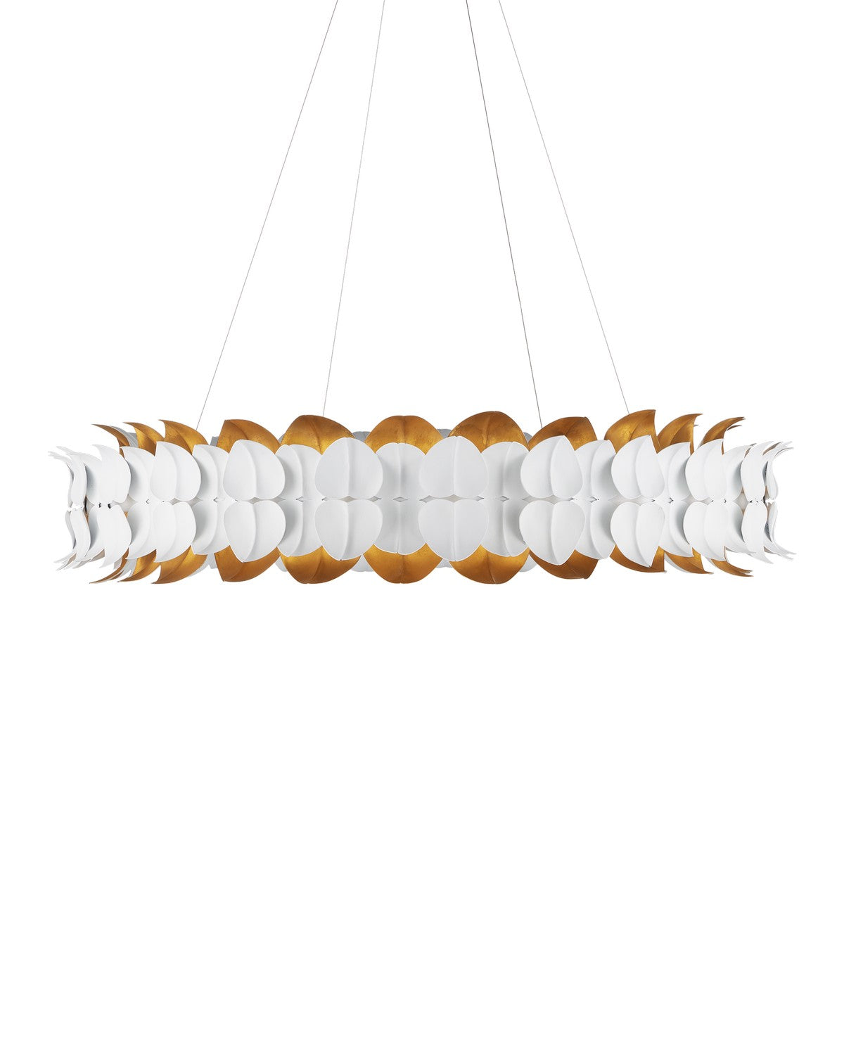 Currey and Company - 9000-1253 - LED Chandelier - Gesso White / Contemporary Gold