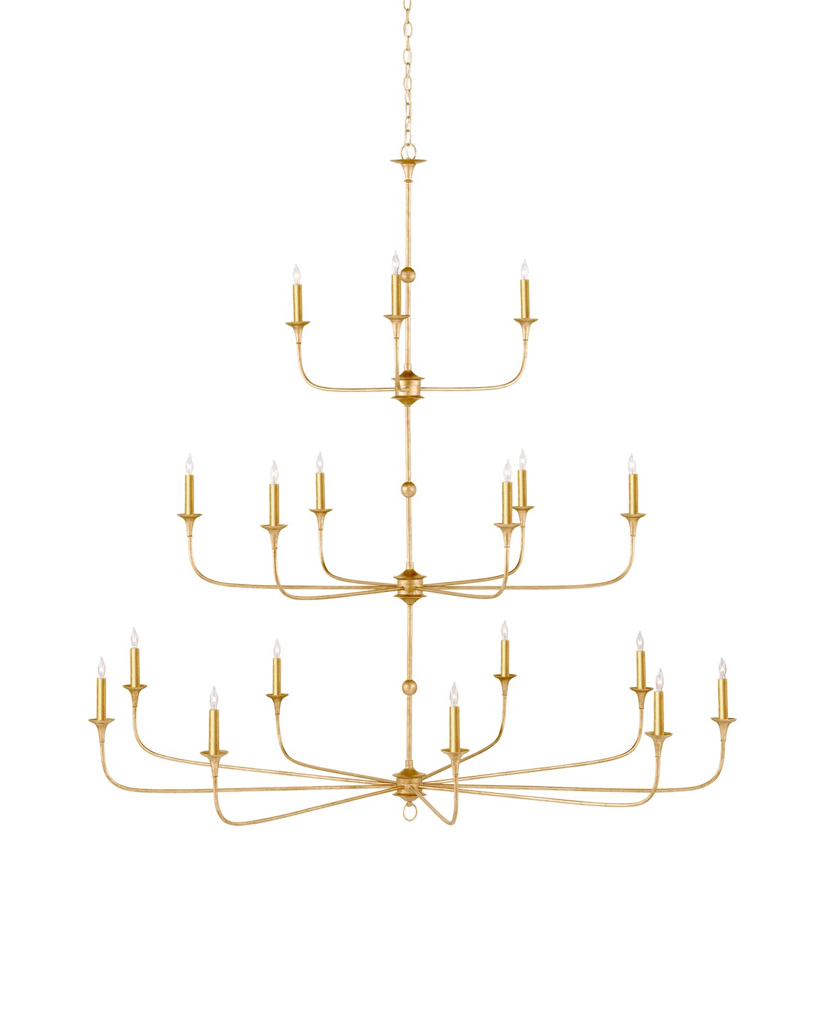 Currey and Company - 9000-1255 - 18 Light Chandelier - Contemporary Gold Leaf / Contemporary Gold