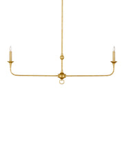 Currey and Company - 9000-1256 - Two Light Chandelier - Contemporary Gold Leaf