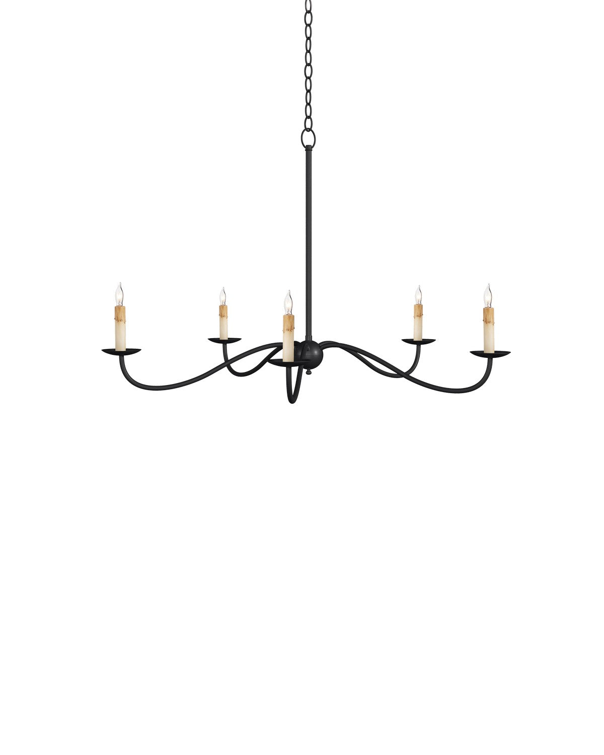 Currey and Company - 9000-1257 - Five Light Chandelier - Zanzibar Black