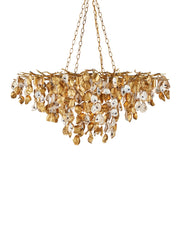 Currey and Company - 9000-1261 - 14 Light Chandelier - Contemporary Gold Leaf / Contemporary Gold / Natural