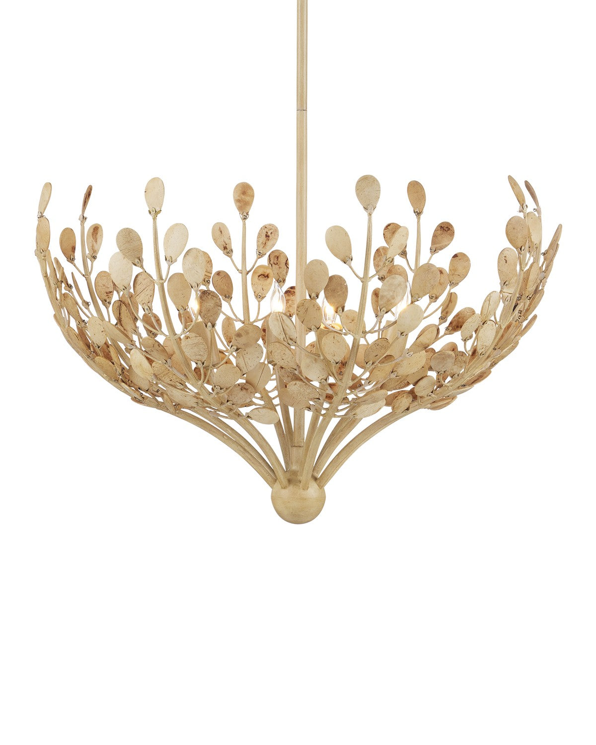 Currey and Company - 9000-1264 - Four Light Chandelier - Coco Cream / Natural
