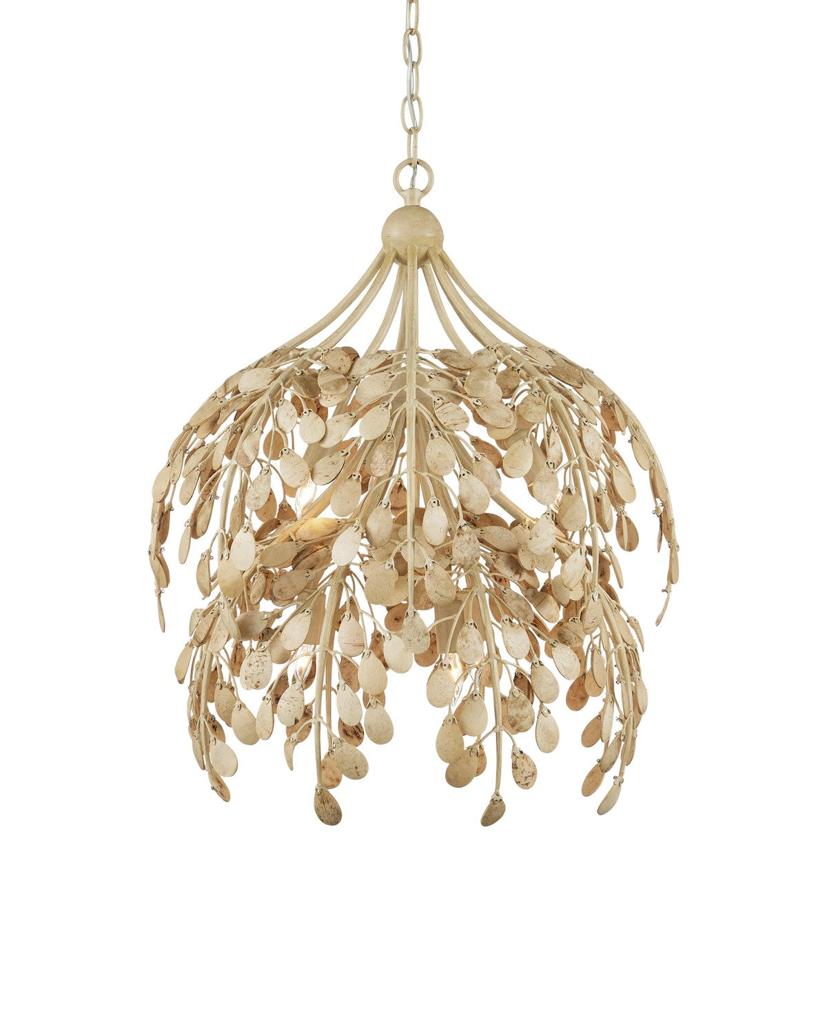 Currey and Company - 9000-1265 - Six Light Pendant - Coco Cream / Natural