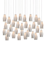 Currey and Company - 9000-1275 - 30 Light Linear Pendant - White / Silver