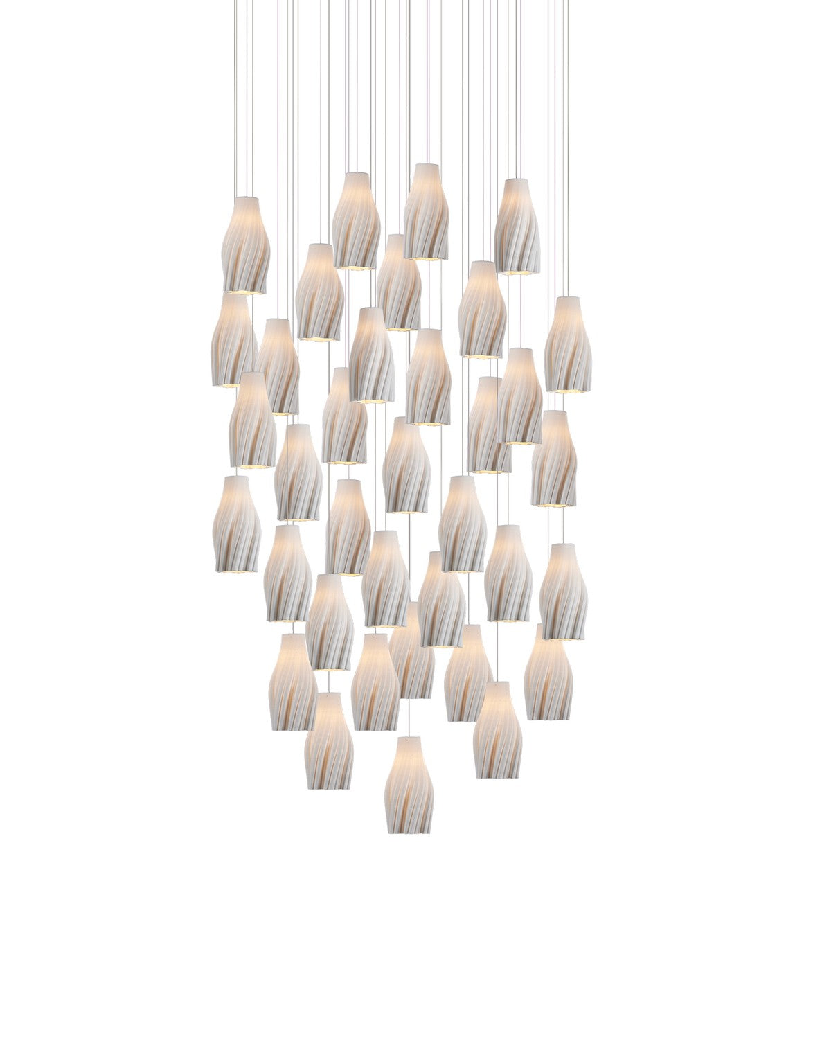 Currey and Company - 9000-1276 - 36 Light Pendant - White / Silver