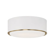 Capital Lighting - 254831RE - Three Light Flush Mount - Carlton - Matte Brass and White