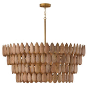 Capital Lighting - 354461LW - Six Light Pendant - Ravi - Light Wood and Patinaed Brass