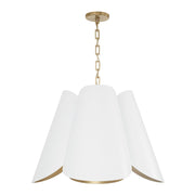 Capital Lighting - 355441RE - Four Light Pendant - Maeve - Matte Brass and White