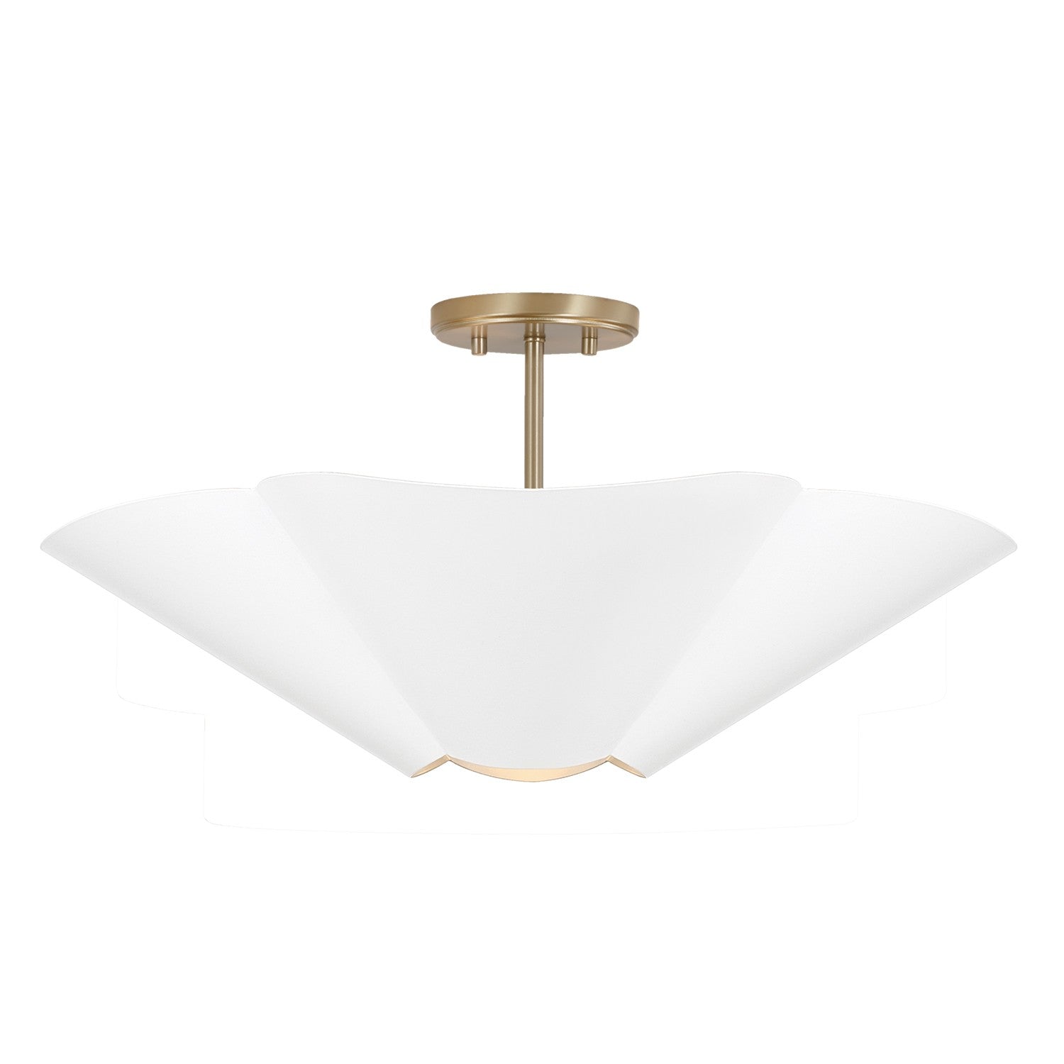 Capital Lighting - 355443RE - Four Light Pendant - Maeve - Matte Brass and White