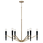 Capital Lighting - 453861AB - Six Light Chandelier - Enzo - Aged Brass and Black